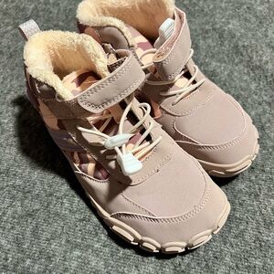 Stylish Pink Kids Boots with Warm Lining